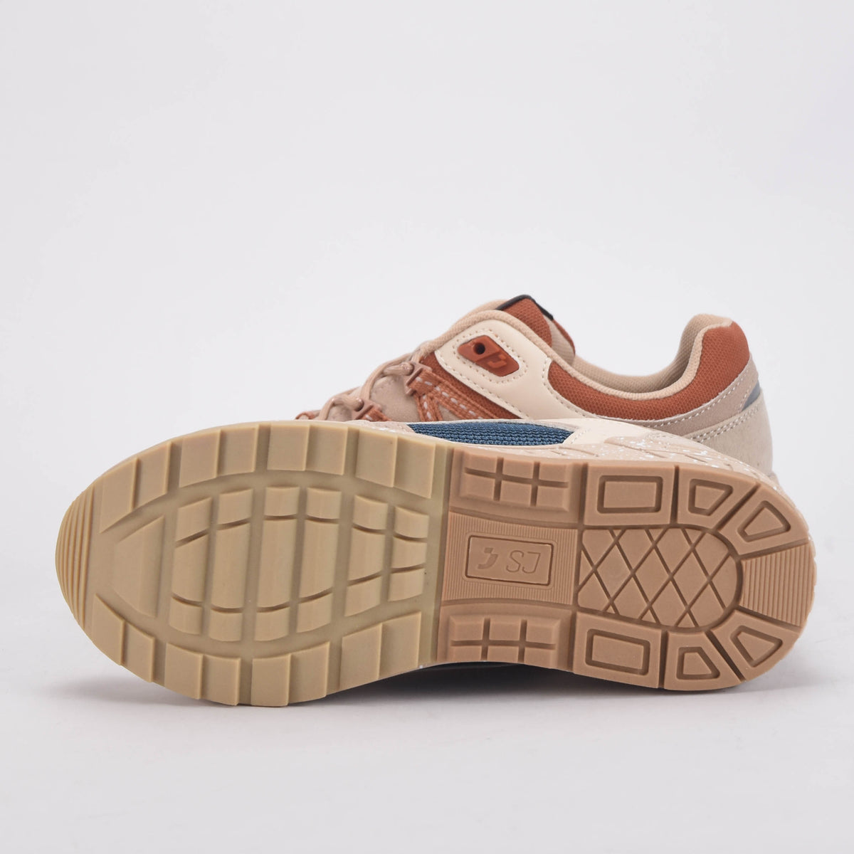 Baskets rétro SJ FreedomToMove – Sable & Bleu Océan